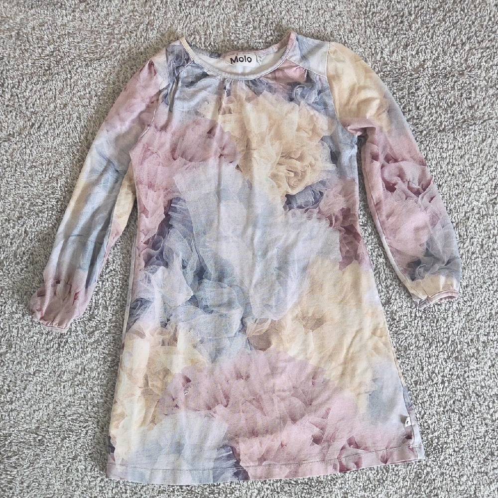 Molo Pastel Floral Long Sleeve Dress